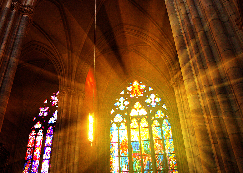 Interior of St. Vitus Cathedral, Prague, Czech Republic
